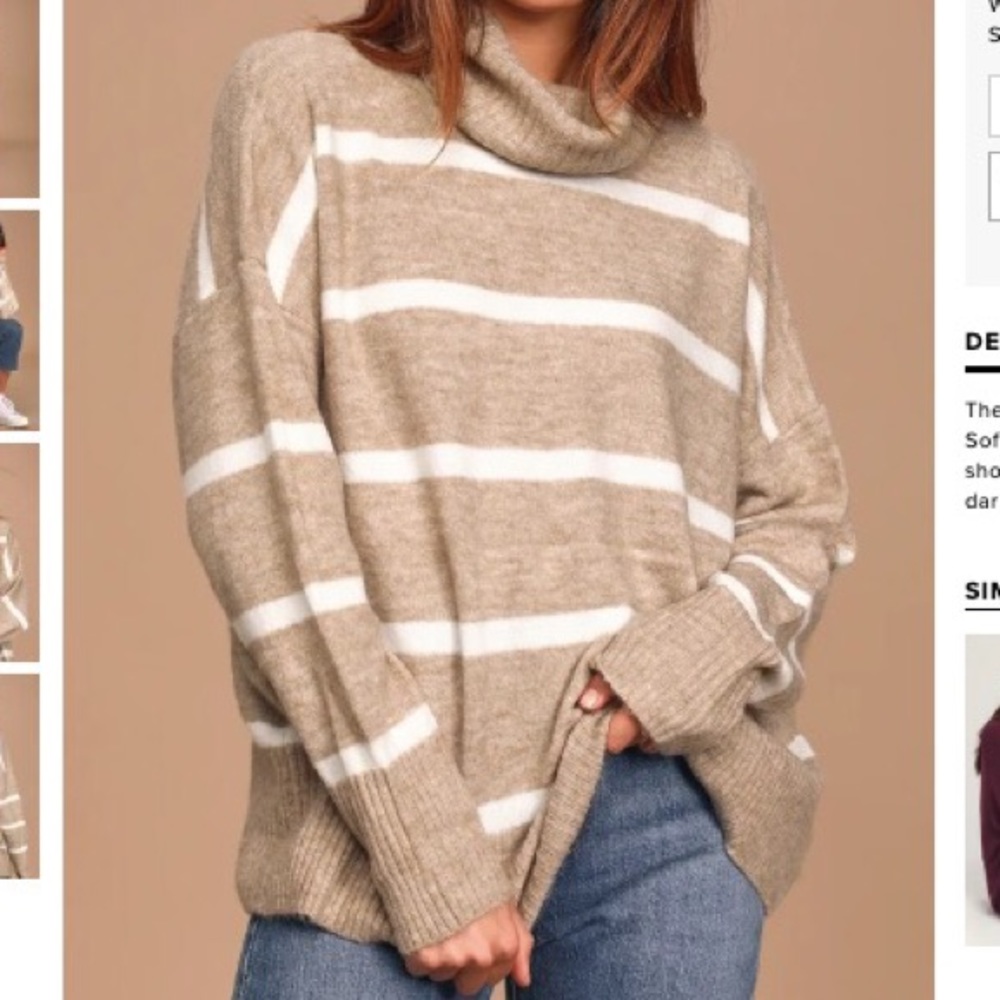 Striped turtleneck sweater